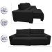 Sofá 2,52m Retrátil e Reclinável com Molas Cama inBox Plus Tecido Suede Velusoft Preto