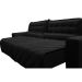 Sofá 2,52m Retrátil e Reclinável com Molas Cama inBox Plus Tecido Suede Velusoft Preto