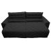 Sofá 2,52m Retrátil e Reclinável com Molas Cama inBox Plus Tecido Suede Velusoft Preto