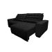 Sofá 2,52m Retrátil e Reclinável com Molas Cama inBox Plus Tecido Suede Velusoft Preto