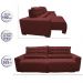 Sofá 2,52m Retrátil e Reclinável com Molas Cama inBox Plus Tecido Suede Velusoft Vermelho