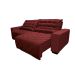 Sofá 2,52m Retrátil e Reclinável com Molas Cama inBox Plus Tecido Suede Velusoft Vermelho