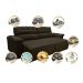 Sofá 2,52m Retrátil e Reclinável com Molas Cama inBox Top Tecido Suede Velusoft Café