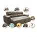 Sofá 2,52m Retrátil e Reclinável com Molas Cama inBox Top Tecido Suede Velusoft Castor