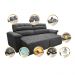 Sofá 2,52m Retrátil e Reclinável com Molas Cama inBox Top Tecido Suede Velusoft Cinza