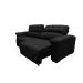 Sofá 2,52m Retrátil e Reclinável com Molas Cama inBox Top Tecido Suede Velusoft Preto