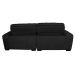 Sofá 2,52m Retrátil e Reclinável com Molas Cama inBox Top Tecido Suede Velusoft Preto
