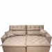 Sofá 2,62m Retrátil e Reclinável com Molas Cama inBox Confort Tecido Suede Velusoft Castor