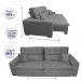 Sofá 2,62m Retrátil e Reclinável com Molas Cama inBox Confort Tecido Suede Velusoft Cinza