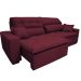 Sofá 2,62m Retrátil e Reclinável com Molas Cama inBox Confort Tecido Suede Velusoft Vinho