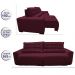 Sofá 2,62m Retrátil e Reclinável com Molas Cama inBox Plus Tecido Suede Velusoft Vinho
