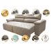 Sofá 2,62m Retrátil e Reclinável com Molas Cama inBox Top Tecido Suede Velusoft Bege