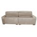 Sofá 2,62m Retrátil e Reclinável com Molas Cama inBox Top Tecido Suede Velusoft Bege