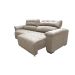 Sofá 2,62m Retrátil e Reclinável com Molas Cama inBox Top Tecido Suede Velusoft Bege