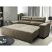 Sofá 2,62m Retrátil e Reclinável com Molas Cama inBox Top Tecido Suede Velusoft Castor