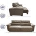 Sofá 2,62m Retrátil e Reclinável com Molas Cama inBox Top Tecido Suede Velusoft Castor