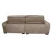 Sofá 2,62m Retrátil e Reclinável com Molas Cama inBox Top Tecido Suede Velusoft Castor
