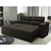 Sofá 2,72m Retrátil e Reclinável com Molas Cama inBox Top Tecido Suede Velusoft Café