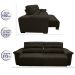 Sofá 2,72m Retrátil e Reclinável com Molas Cama inBox Top Tecido Suede Velusoft Café
