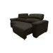 Sofá 2,72m Retrátil e Reclinável com Molas Cama inBox Top Tecido Suede Velusoft Café