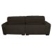 Sofá 2,72m Retrátil e Reclinável com Molas Cama inBox Top Tecido Suede Velusoft Café
