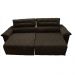 Sofá 2,72m Retrátil e Reclinável com Molas Cama inBox Top Tecido Suede Velusoft Café