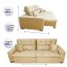 Sofá 2,82m Retrátil e Reclinável com Molas Cama inBox Confort Tecido Suede Velusoft Bege