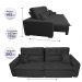 Sofá 2,82m Retrátil e Reclinável com Molas Cama inBox Confort Tecido Suede Velusoft Preto