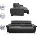 Sofá 2,82m Retrátil e Reclinável com Molas Cama inBox Top Tecido Suede Velusoft Cinza