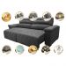 Sofá 2,82m Retrátil e Reclinável com Molas Cama inBox Top Tecido Suede Velusoft Cinza