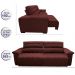 Sofá 2,82m Retrátil e Reclinável com Molas Cama inBox Top Tecido Suede Velusoft Vermelho