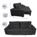 Sofá 2,92m Retrátil e Reclinável com Molas Cama inBox Confort Tecido Suede Velusoft Preto