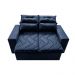 Sofá 3 Lugares Retrátil e Reclinável 1,80m Cama inBox Smal com bordado pantográfico Suede Azul