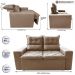 Sofá 3 Lugares Retrátil e Reclinável 1,80m Cama inBox Smal com bordado pantográfico Suede Bege