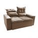 Sofá 3 Lugares Retrátil e Reclinável 1,80m Cama inBox Smal com bordado pantográfico Suede Bege