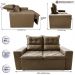 Sofá 3 Lugares Retrátil e Reclinável 1,80m Cama inBox Smal com bordado pantográfico Suede Castor