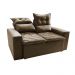 Sofá 3 Lugares Retrátil e Reclinável 1,80m Cama inBox Smal com bordado pantográfico Suede Castor