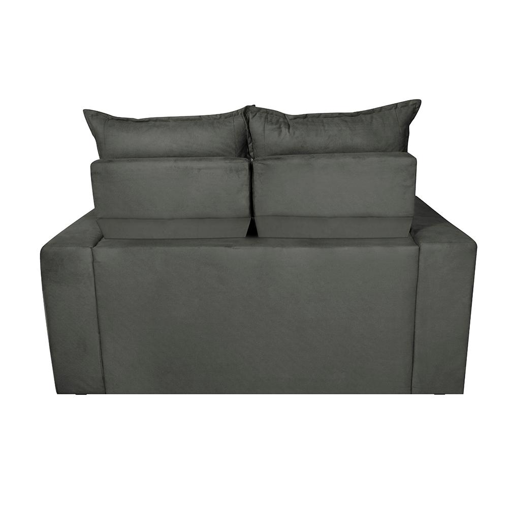 Sofá 3 Lugares Retrátil e Reclinável 1,80m Cama inBox Smal com bordado pantográfico Suede Cinza