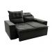Sofá 3 Lugares Retrátil e Reclinável 1,80m Cama inBox Smal com bordado pantográfico Suede Cinza