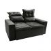 Sofá 3 Lugares Retrátil e Reclinável 1,80m Cama inBox Smal com bordado pantográfico Suede Cinza