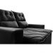 Sofá 3 Lugares Retrátil e Reclinável 1,80m Cama inBox Smal com bordado pantográfico Suede Preto