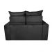 Sofá 3 Lugares Retrátil e Reclinável 1,80m Cama inBox Smal com bordado pantográfico Suede Preto