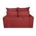Sofá 3 Lugares Retrátil e Reclinável 1,80m Cama inBox Smal com bordado pantográfico Suede Vermelho