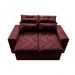 Sofá 3 Lugares Retrátil e Reclinável 1,80m Cama inBox Smal com bordado pantográfico Suede Vinho