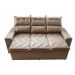 Sofá 3 Lugares Retrátil e Reclinável 2,00m Cama inBox Smal com bordado pantográfico Suede Bege