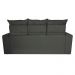 Sofá 3 Lugares Retrátil e Reclinável 2,00m Cama inBox Smal com bordado pantográfico Suede Cinza