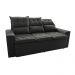 Sofá 3 Lugares Retrátil e Reclinável 2,00m Cama inBox Smal com bordado pantográfico Suede Cinza