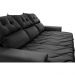 Sofá 3 Lugares Retrátil e Reclinável 2,00m Cama inBox Smal com bordado pantográfico Suede Preto