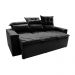 Sofá 3 Lugares Retrátil e Reclinável 2,00m Cama inBox Smal com bordado pantográfico Suede Preto