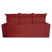 Sofá 3 Lugares Retrátil e Reclinável 2,00m Cama inBox Smal com bordado pantográfico Suede Vermelho